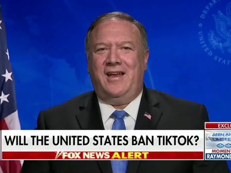 US secretary of state Mike Pompeo told Fox News a TikTok ban was under consideration: Fox News