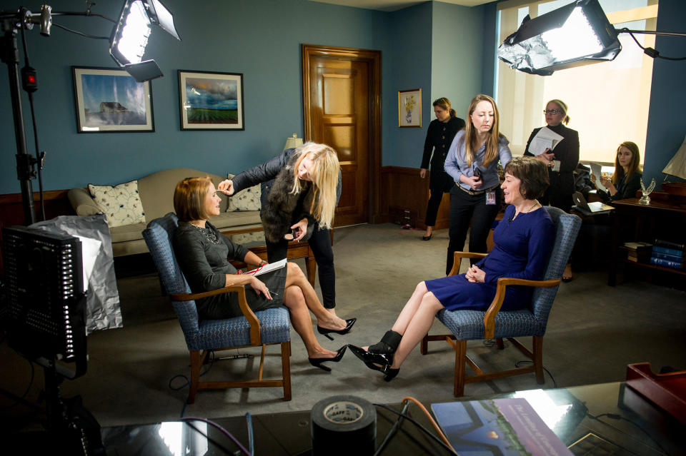 Behind the scenes of Katie Couric’s interview with Sen. Susan Collins