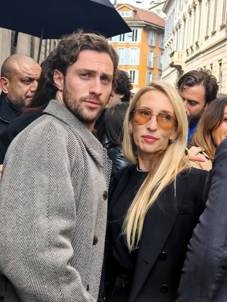 Aaron Taylor-Johnson with his wife, Sam. Shutterstock