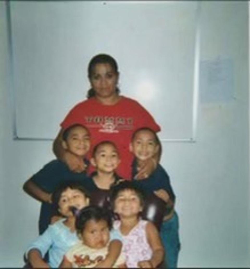 Melissa Lucio with some of her children in an undated photo (The Family of Melissa Lucio)