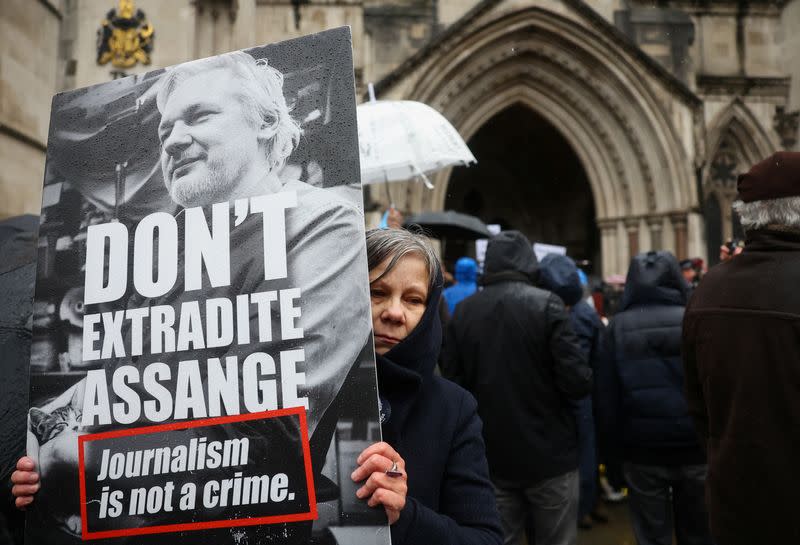 WikiLeaks founder Julian Assange appeals against his extradition to the United States, in London
