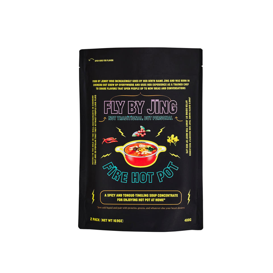 <p>Cook your choice of vegetables and meat in simmering broth at the table using this starter, deeply flavored with ginger, star anise, cloves and tingly Sichuan peppercorns. <i>$20 for 2, <a href="https://flybyjing.com/" rel="nofollow noopener" target="_blank" data-ylk="slk:flybyjing.com;elm:context_link;itc:0;sec:content-canvas" class="link ">flybyjing.com</a></i></p>