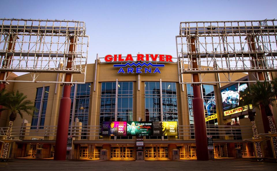 Gila River Arena, home of the NHL’s Arizona Coyotes, is a multi-purpose entertainment arena located at Loop 101 and Glendale Avenue. The arena anchors the 223-acre, $1 billion development Westgate Entertainment District. The Coyotes will play their last year there this year.