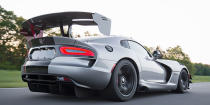 <p>The <a rel="nofollow noopener" href="http://www.roadandtrack.com/new-cars/road-tests/reviews/a27240/2016-dodge-viper-acr-drive/" target="_blank" data-ylk="slk:Dodge Viper ACR;elm:context_link;itc:0;sec:content-canvas" class="link ">Dodge Viper ACR</a> is a GT race car that Dodge somehow convinced regulators to allow on the street. As such, it comes with an enormous rear wing that generates a similarly enormous amount of downforce.</p>