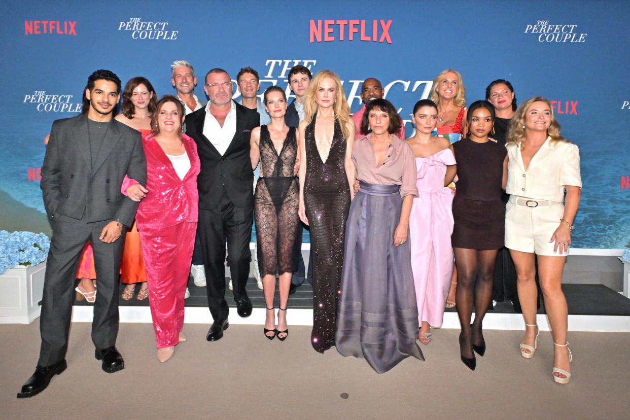 'The Perfect Couple' Ending Explained pictured: 'The Perfect Couple' Cast | (Photo by Charley Gallay/Getty Images for Netflix)