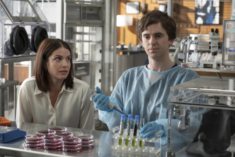 Paige Spara as Lea and Freddie Highmore as Dr. Shaun Murphy<p>Photo credit: Jeff Waddell</p>