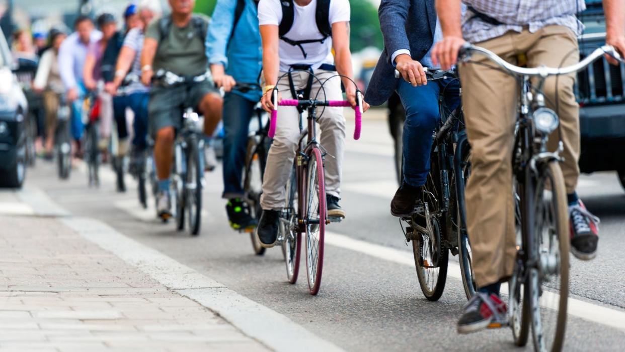 cyclists in traffic