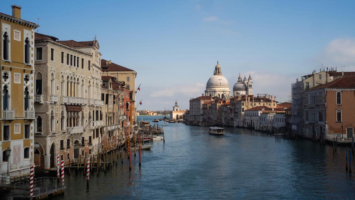 Empty Grand Canal in Venice