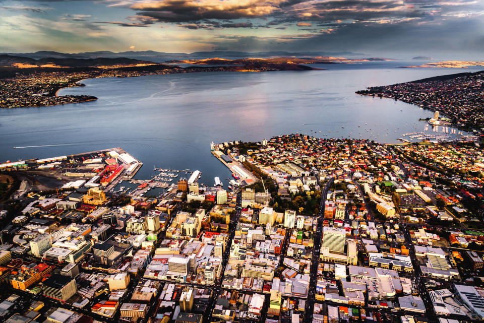 Aerial View of Hobart, Tasmania