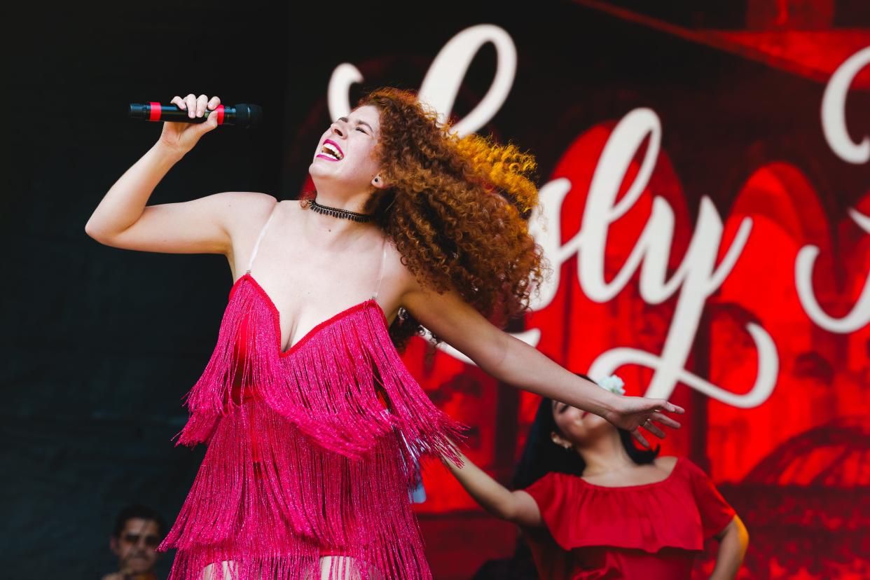 Lesly Reynaga performs at the Lollapalooza Music Festival in Chicago's Grant Park in early August