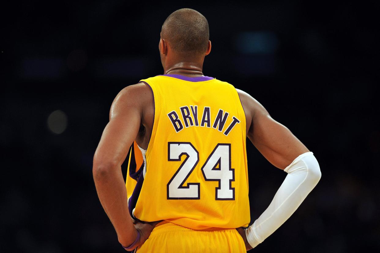 Kobe Bryant, jugador de Los Angeles Lakers durante el partido contra el San Antonio Spurs el 23 de mayo de 2008 en el Staples Center en Los Ángeles, California, EEUU (AFP/Archivos | Gabriel Bouys )