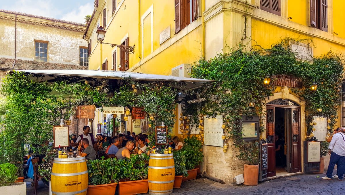 The Trastevere district of Rome offers a vast number of culinary delights  (Getty)