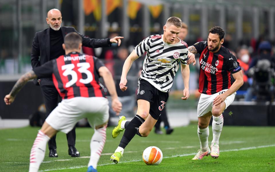 Scott McTominay on the ball for Manchester United (Reuters)