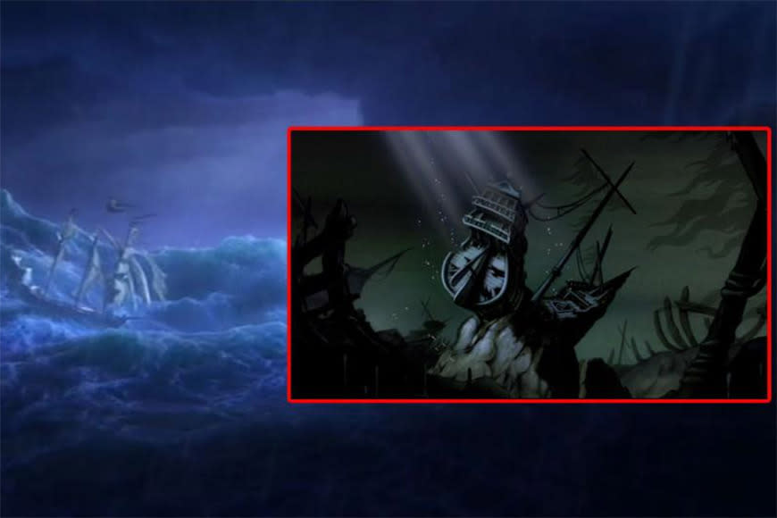 Take this with a pinch of salt, but it’s been suggested that the boat that sinks in ‘Frozen’ is the same shipwreck that Ariel explores in ‘The Little Mermaid’.