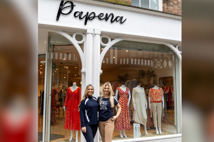 Sisters Emily Strong (left) and Chloe Jones at their new Chester shop, Papena -Credit:Papena