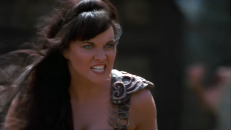 Xena gets ready for battle.