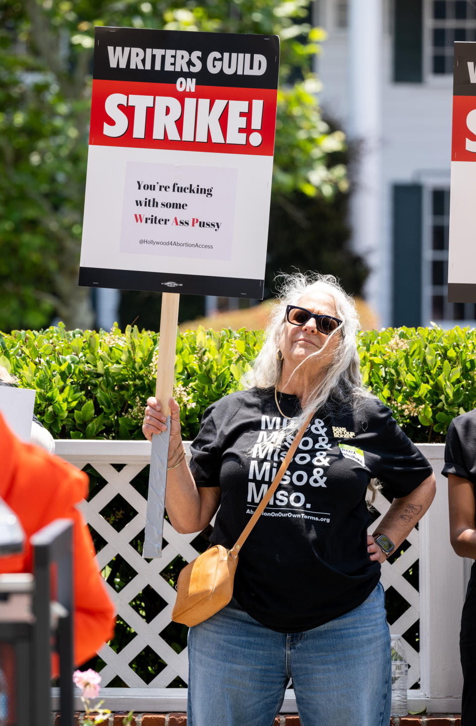 Marta Kauffman attends Showrunners For Abortion Rights rally