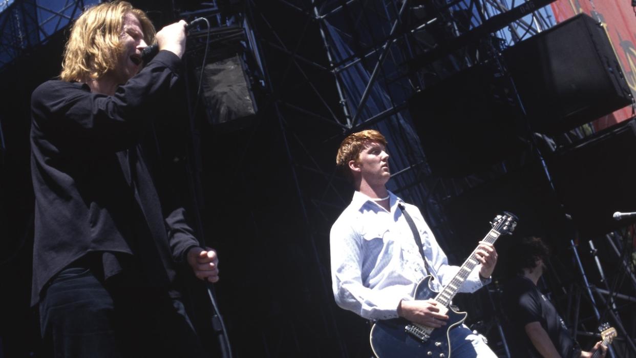  Josh Homme onstage with Screaming Trees in 1996 