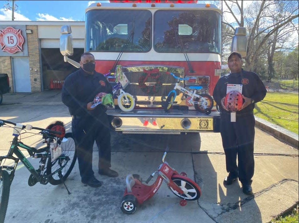 Jackson Fire Department at the annual toy drive