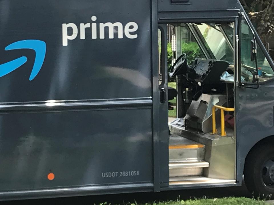 During the past year, 65,976 people reported being targeted by Amazon impersonators, and 5,411 people said they lost money, according to new data from the Federal Trade Commission. The median loss in this group -- meaning half lost more and half lost less -- during this time was $1,050. Amazon truck makes a delivery in Pleasant Ridge, Michigan, on July 11, 2022.