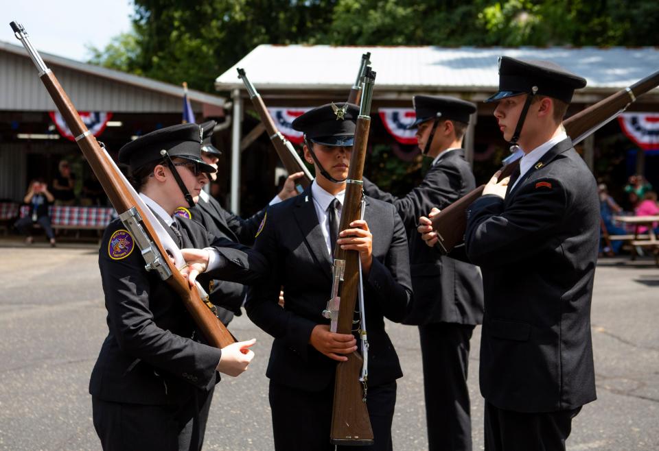 A memorial service in the honor of Joseph T. Hoffman, who died on December 7, 1941 aboard the U.S.S Oklahoma in the attack on Pearl Harbor, at The Joseph W. Hoffman American Legion Post 757 in Chillicothe, Ohio on August 20, 2022.  The remains of Hoffman were found after 80 years and have been brought home. 