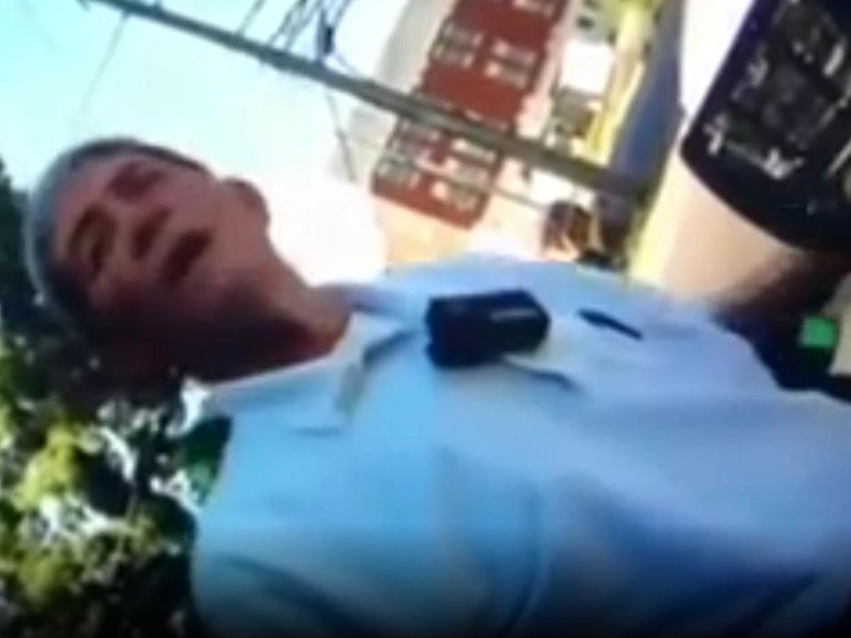 Hamilton Police Department Gene Allmond in body camera footage in which he and patrolman John Brooks have a racist conversation. Both men were forced out of the police department. (Hamilton Police Department)