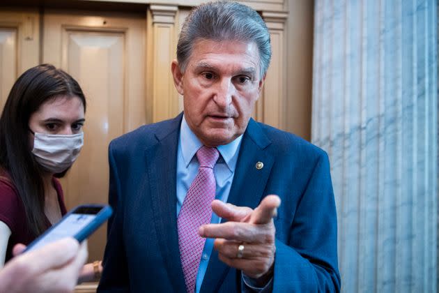 Sen. Joe Manchin (D-W.Va.) helped write the Freedom To Vote Act, but has so far opposed filibuster changes that would enable it to pass. (Photo: Tom Williams via Getty Images)