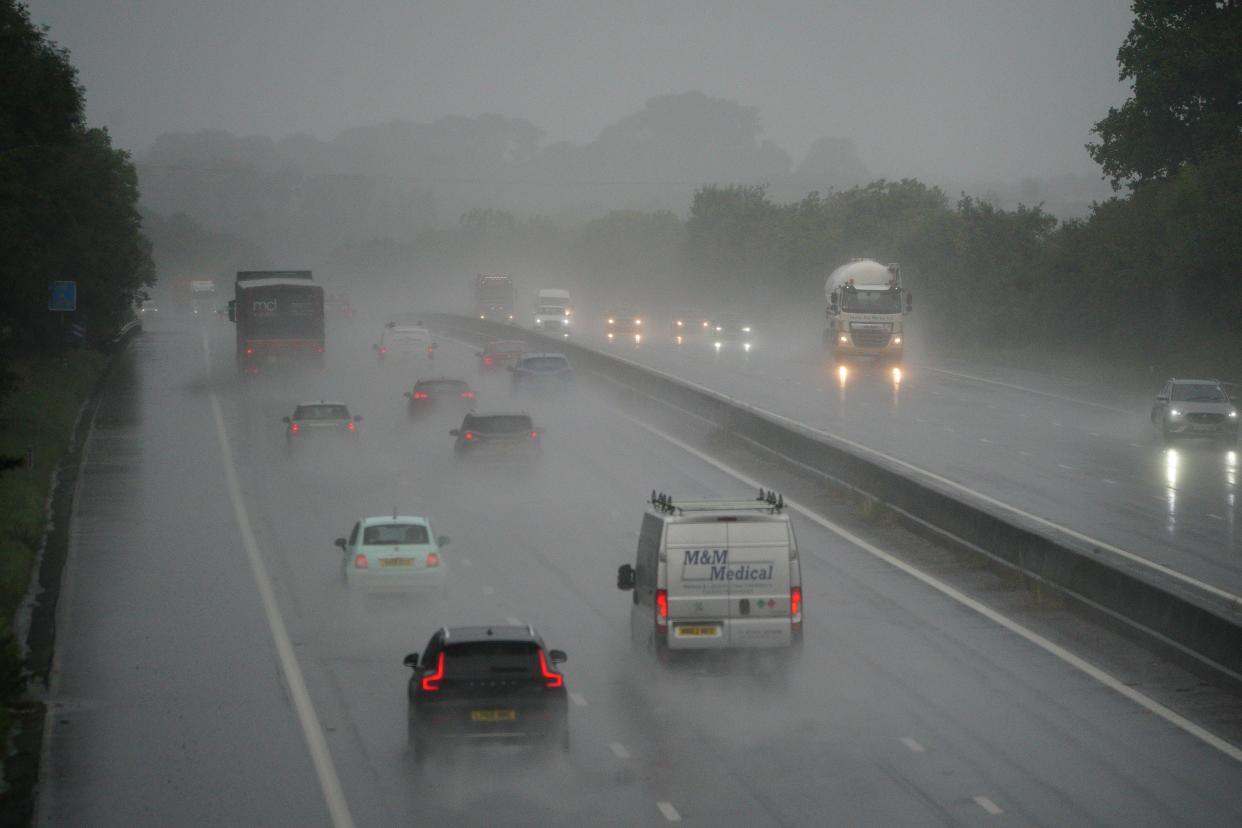 Drivers tackled tricky conditions on the M5 motorway near Taunton, Somerset (Ben Birchall/PA Wire)