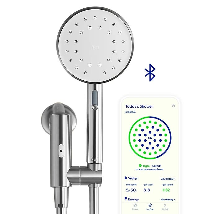 hai 4-Spray Bluetooth-Enabled Handheld Showerhead in Moon