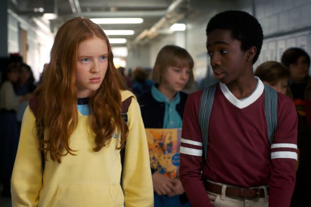 Netflix/Kobal/Shutterstock Sadie Sink and Caleb McLaughlin in Stranger Things