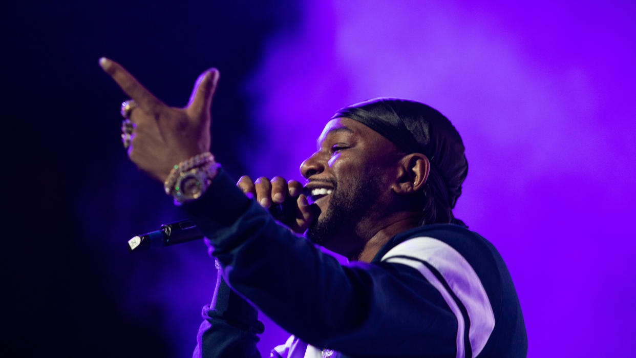 Cam'ron performs live during Legendz of the Streetz Tour at Smoothie King Center on February 03, 2023 in New Orleans, Louisiana.