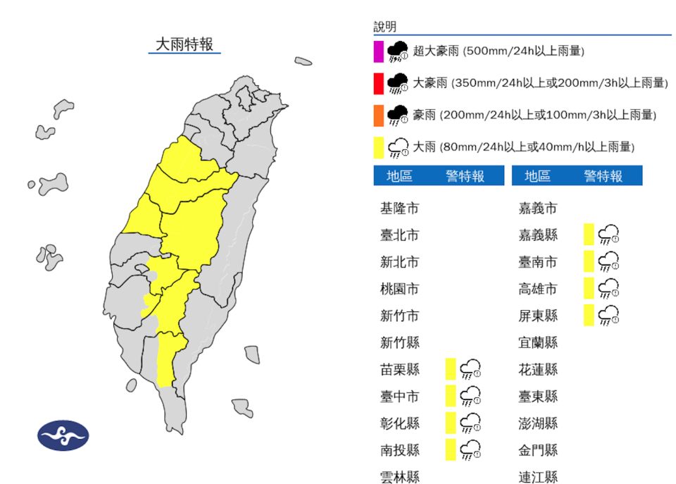 圖：中央氣象署