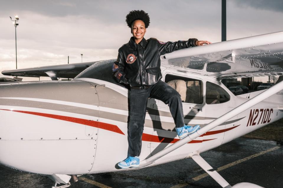Freeland is proud to be in the number of the less than %1 of black lady pilots. Stephen Yang