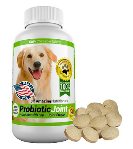 Amazing Nutritionals Probiotic Joint & Hip Support Daily Dog Supplement