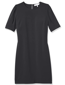 Lark & Ro Women's Fluid Stretch Crepe Puff Sleeve Dress