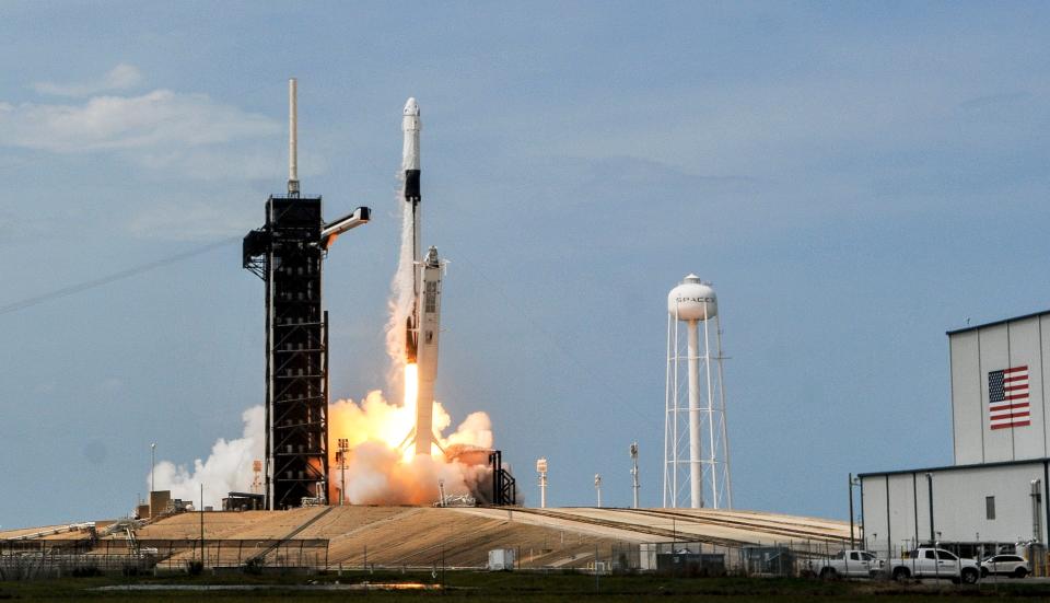 At the John F. Kennedy Space Center in Cape Canaveral, Florida, on May 30, 2020.