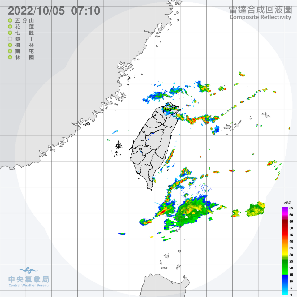 今天受到東北季風增強影響，北部與東北部氣溫下降，大台北與東北部地區將有短暫雨。   圖：中央氣象局/提供