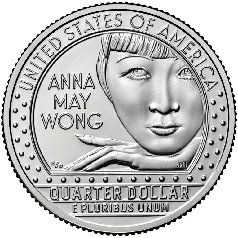 Anna May Wong, the first Asian American on US currency.