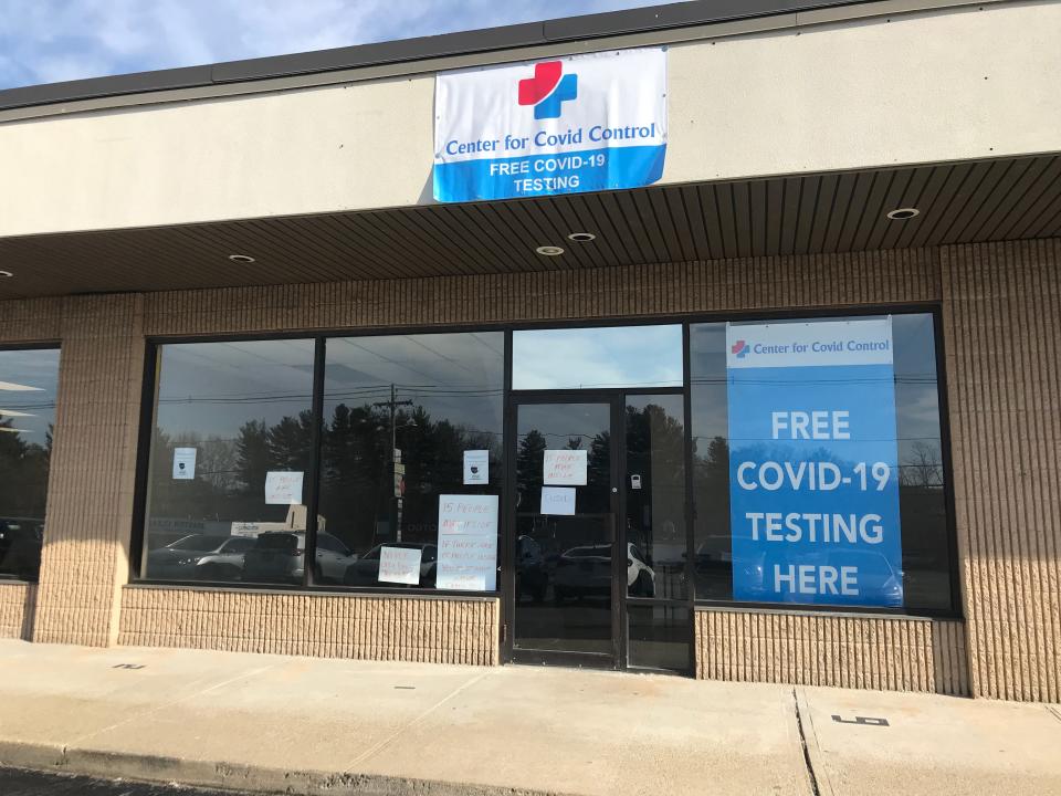 A site claiming to offer free COVID testing recently popped up in Smithfield behind the Apple Valley Mall, but was closed without explanation on Wednesday.