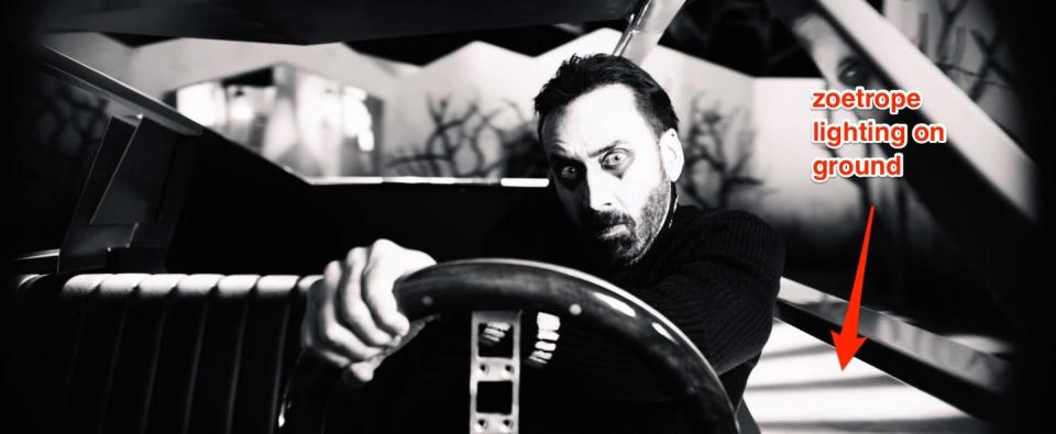 Nicolas Cage in a car