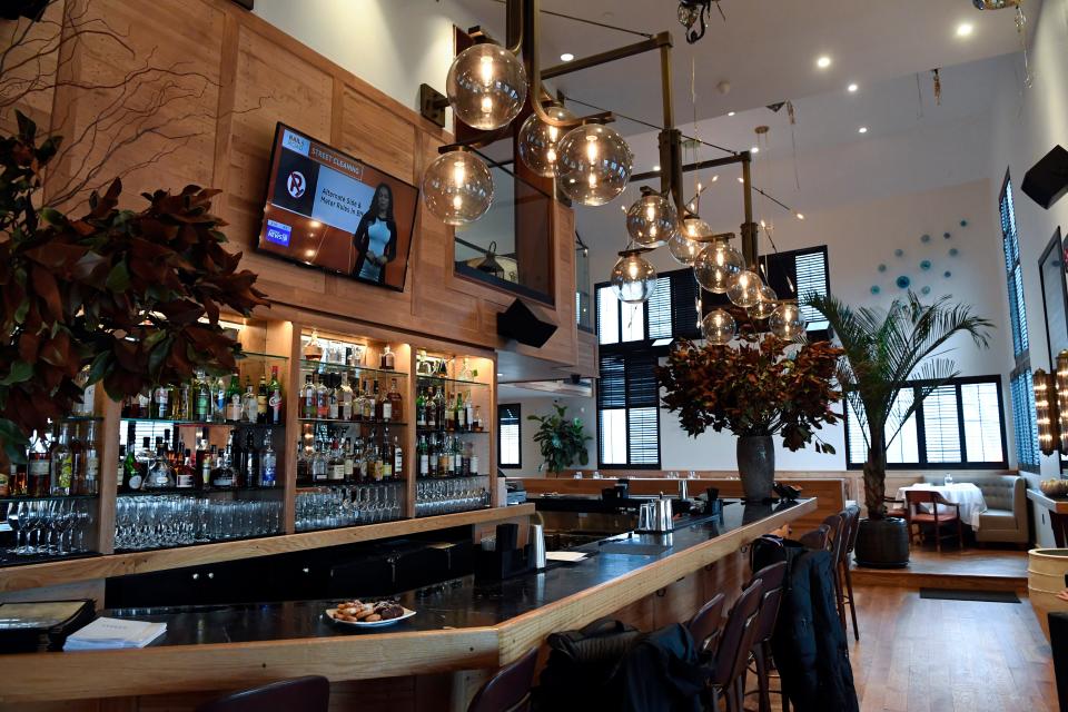 The bar at Lefkes Estiatorio on Tuesday, Jan. 8, 2019, in Englewood Cliffs.