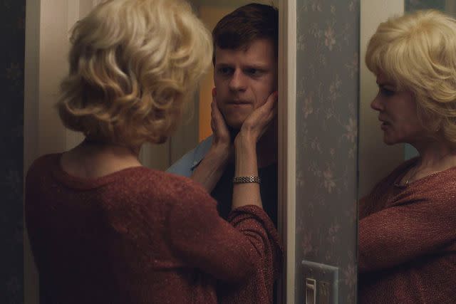 <p>Focus Features/Kobal/Shutterstock</p> Nicole Kidman and Lucas Hedges in <i>Boy Erased</i>