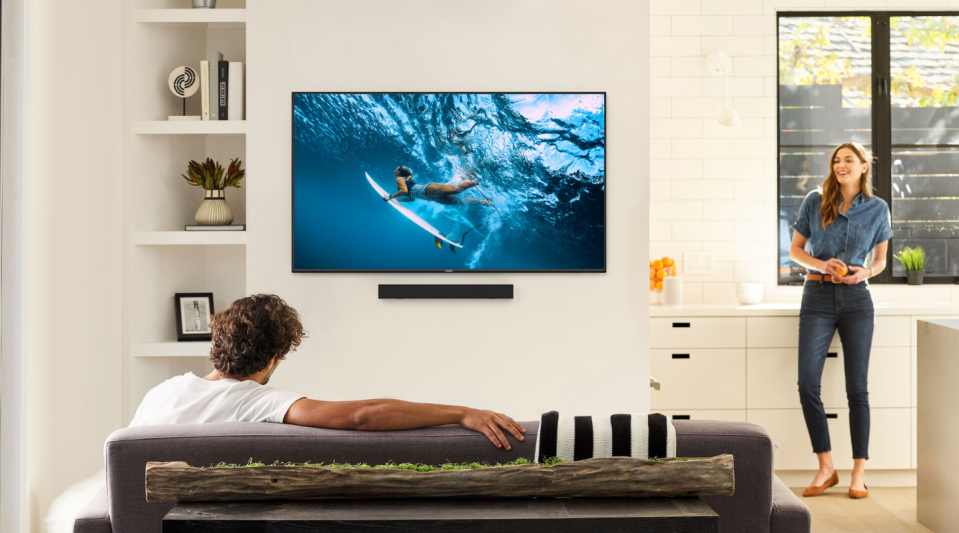 This Vizio Class M-Series model has over 8 million pixels and comes with popular apps like Netflix and Hulu.