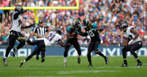 FILE PHOTO: NFL Football - Jacksonville Jaguars vs Baltimore Ravens - NFL International Series - Wembley Stadium, London, Britain - September 24, 2017 Lardarius Webb of the Baltimore Ravens in action with Breshad Perriman of the Baltimore Ravens Action Images via Reuters/Andrew Boyers/File Photo