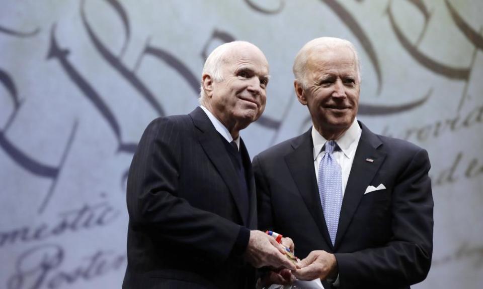 Joe Biden has long prided himself on his friendships across the aisle, including with the late Senator John McCain.