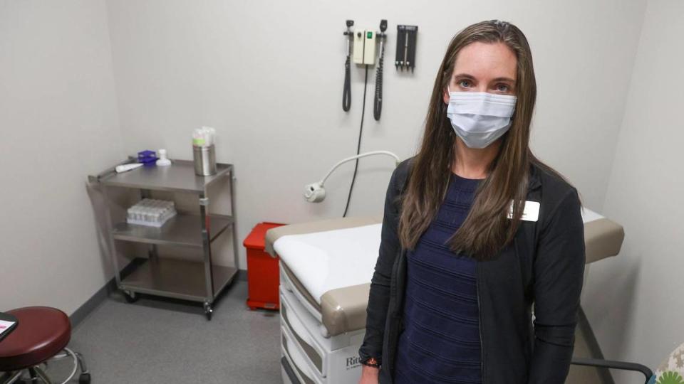 Savannah Klinginsmith, clinical supervisor and nurse practitioner at Central District Health Family & Clinic Services, helps explain different types of contraception methods for patients at CDH in Boise.