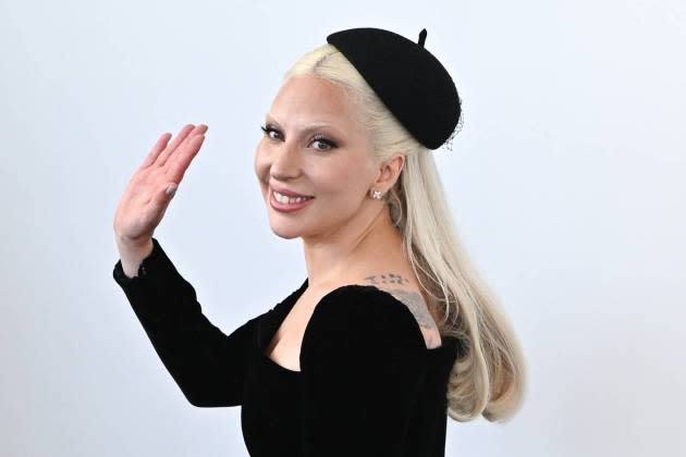 Lady Gaga attends the "Joker: Folie A Deux" photo call during the Venice International Film Festival on Sept. 4, 2024. - Credit: Stephane Cardinale - Corbis via Getty Images