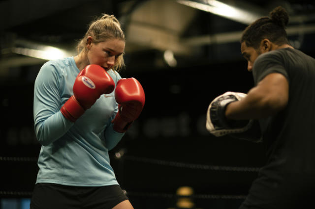 Kick Like Tayla will show other sides to athlete Tayla Harris. Like, apparently she can punch as well! Picture: Amazon Prime Video