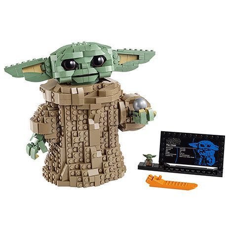 <p><strong>LEGO</strong></p><p>amazon.com</p><p><strong>$76.29</strong></p><p><a href="https://www.amazon.com/dp/B0883SGWXB?tag=syn-yahoo-20&ascsubtag=%5Bartid%7C10055.g.31157593%5Bsrc%7Cyahoo-us" rel="nofollow noopener" target="_blank" data-ylk="slk:Shop Now;elm:context_link;itc:0;sec:content-canvas" class="link ">Shop Now</a></p><p>LEGO is all over Baby Yoda: In addition to the minifig in The Razor Crest and his own BrickHeadz set, LEGO fans can build their own 7.5" tall Child. When the 1,073-piece set it built, it has a posable head, movable ears and its own gear shift knob as a toy. <em>Ages 10+</em></p>