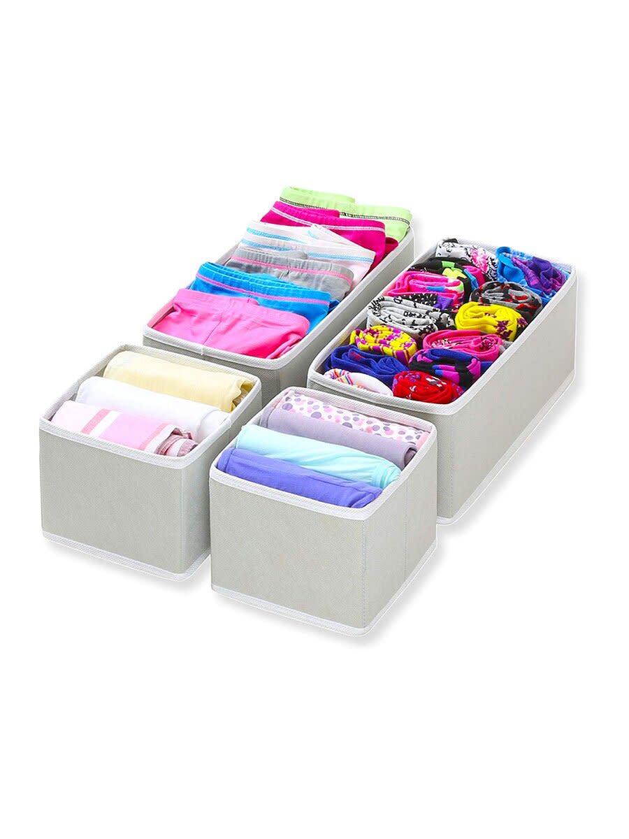 Simple Houseware Foldable Cloth Storage Box Closet Dresser Drawer Divider Organizer Basket Bins